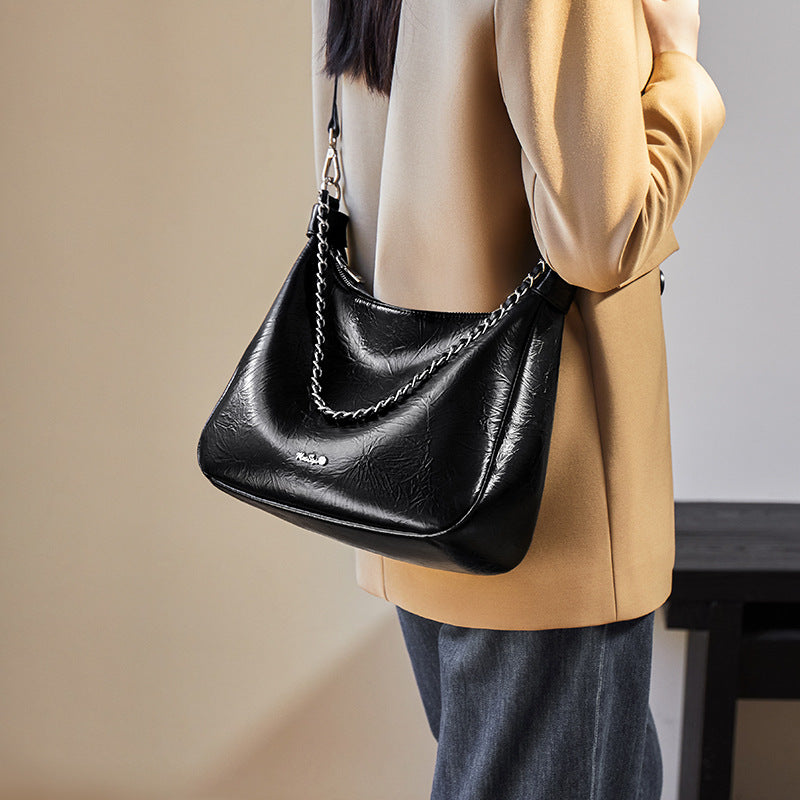 Glamorous Pretty Women's Leather College For Shoulder Bags