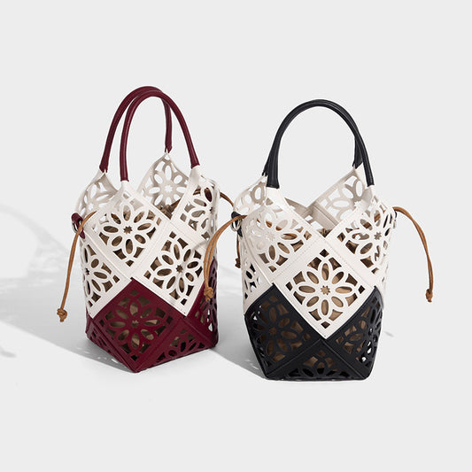 Light Luxury Handmade Hollow Niche Drawstring Handbags