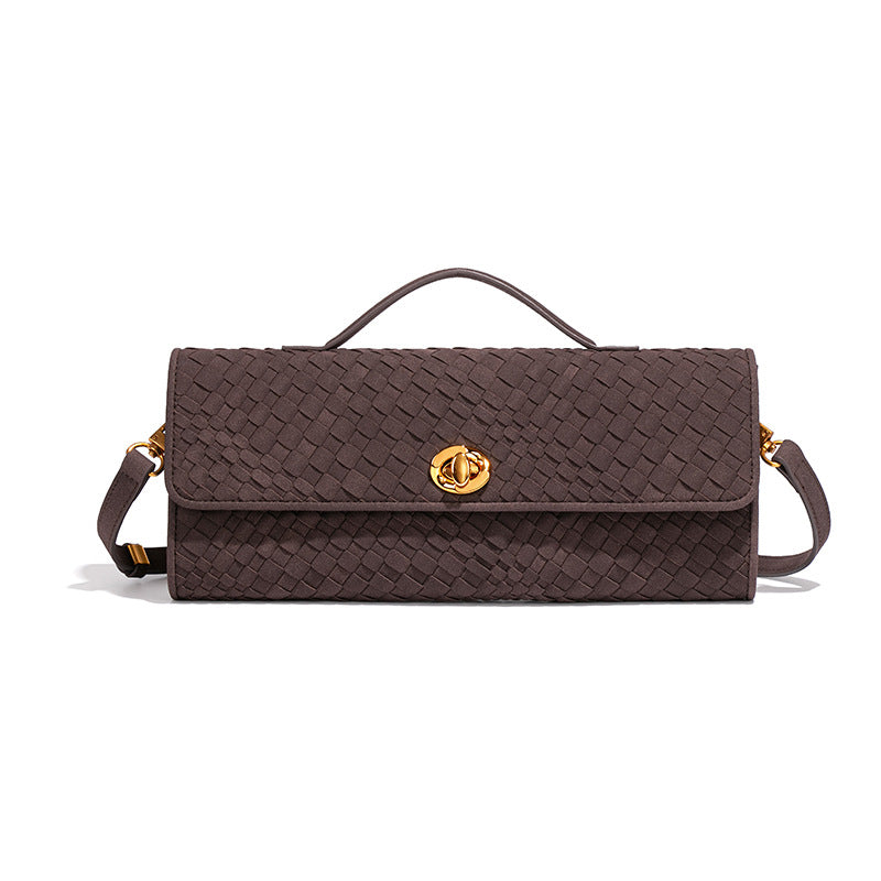 Casual Women's Suede High-grade Dinner Baguette Bags