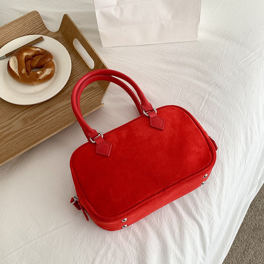 Women's Korean Style Suede Autumn Retro Minimalist Bags