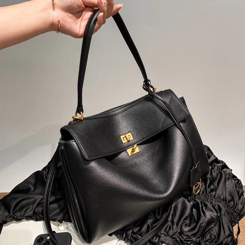 Women's Style Vintage Black Gold Large Capacity Handbags