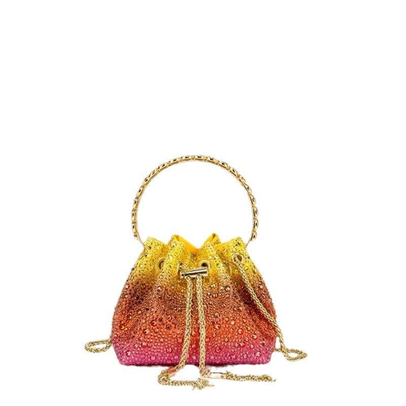 Shiny Advanced Rhinestone Sequins Chain Portable Evening Bags