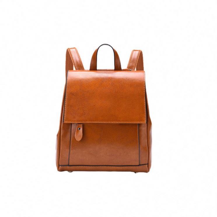 Women's Leather British College Style Retro Computer Backpacks