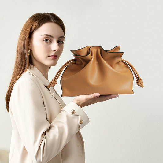 Elegant Women's Fu Drawstring Cloud High-grade Crossbody Bags