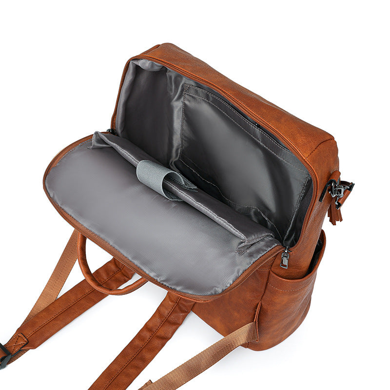 Glamorous Women's Vintage Leopard Print Fashion Backpacks