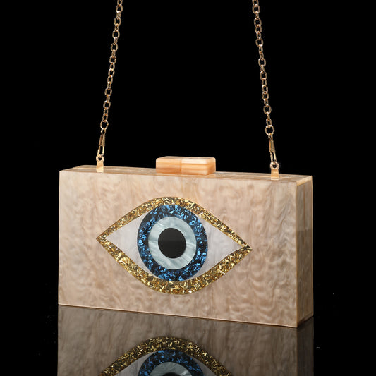 Eyes Acrylic Wedding Dinner Clutch Chain Evening Bags