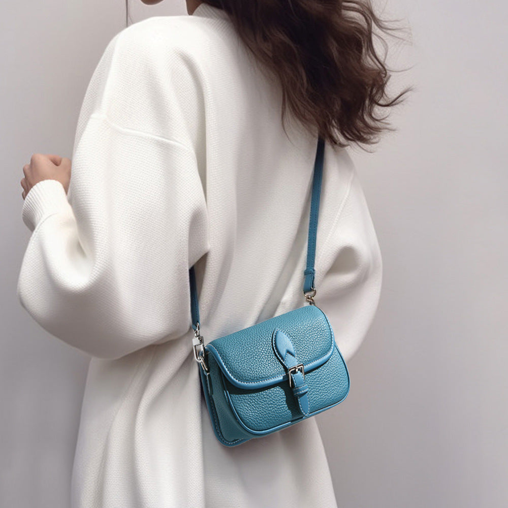 Women's Leather Textured Genuine Simple Style Commuter Handbags