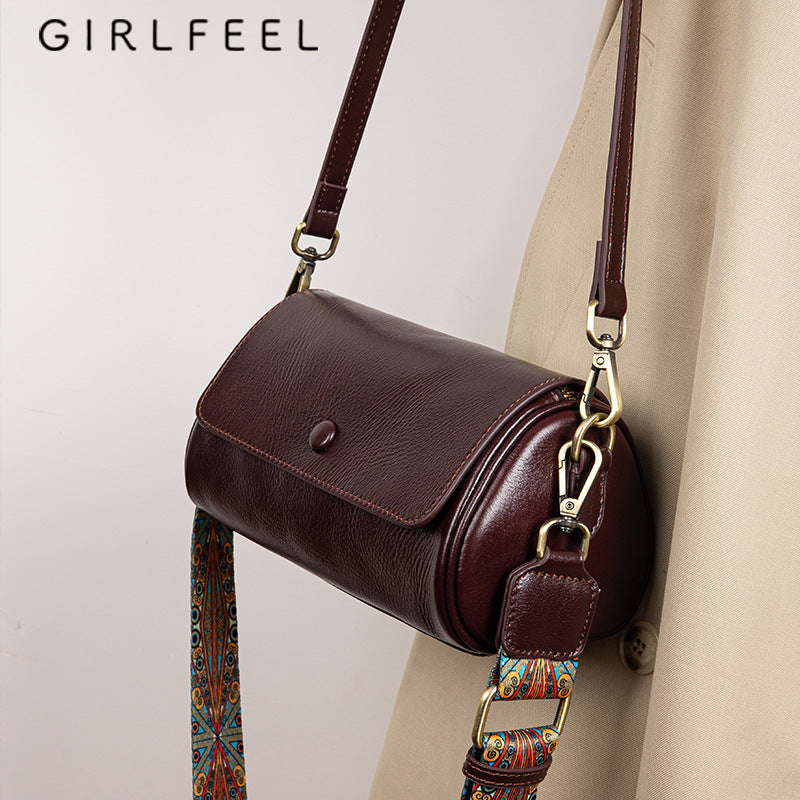 Women's High-grade Retro Vegetable Tanning Leather Genuine Bags