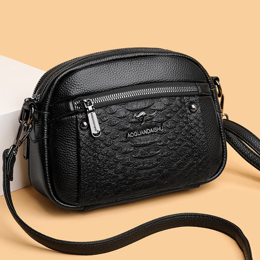 Women's Live Broadcast Genuine Leather Fashion High Crossbody Bags