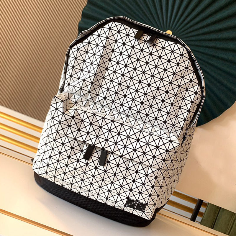 Women's Geometric Rhombus Large Capacity Silicone Checked Bags
