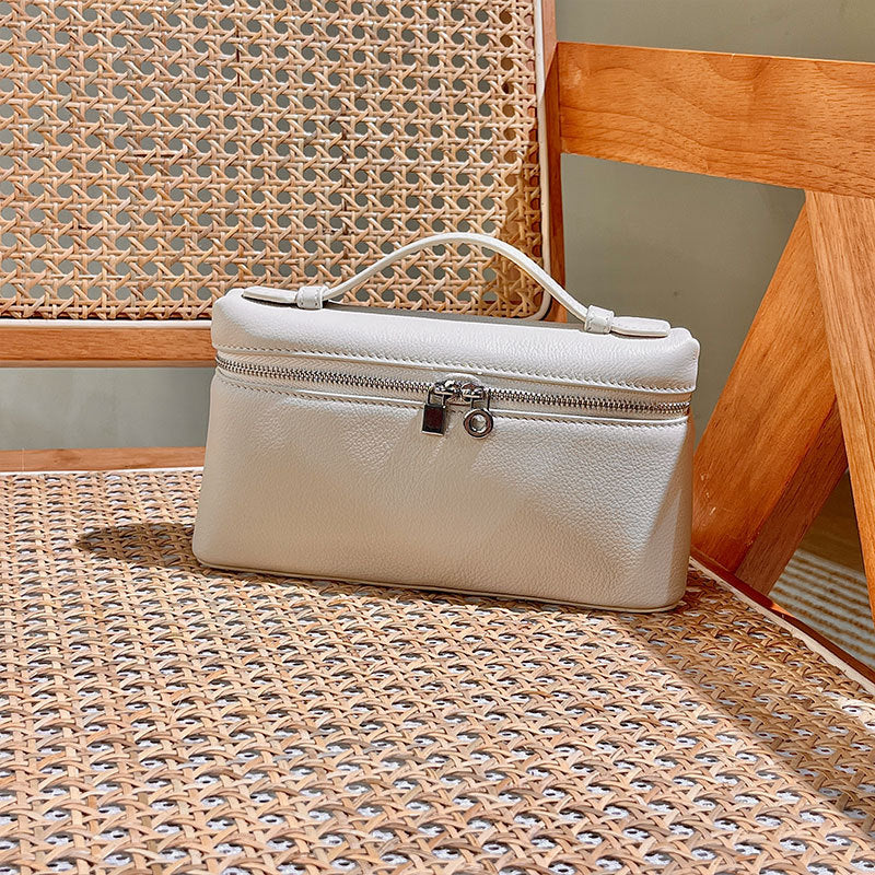 Lunch Box First Layer Leather Female Crossbody Bags