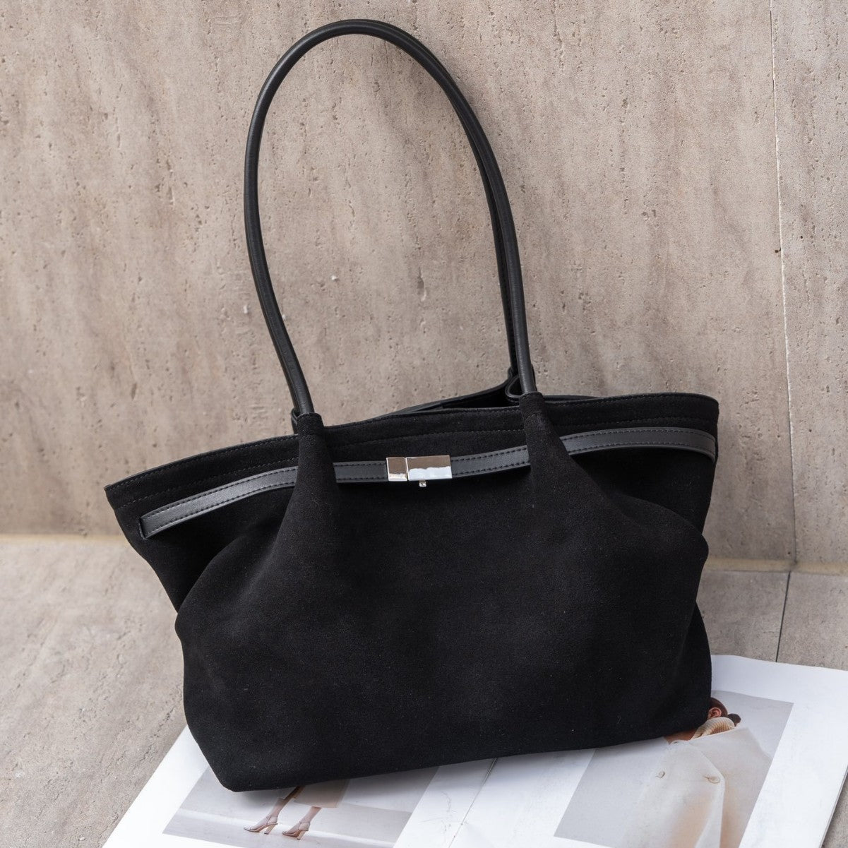 Classy Niche Design Frosted Suede Portable Handbags