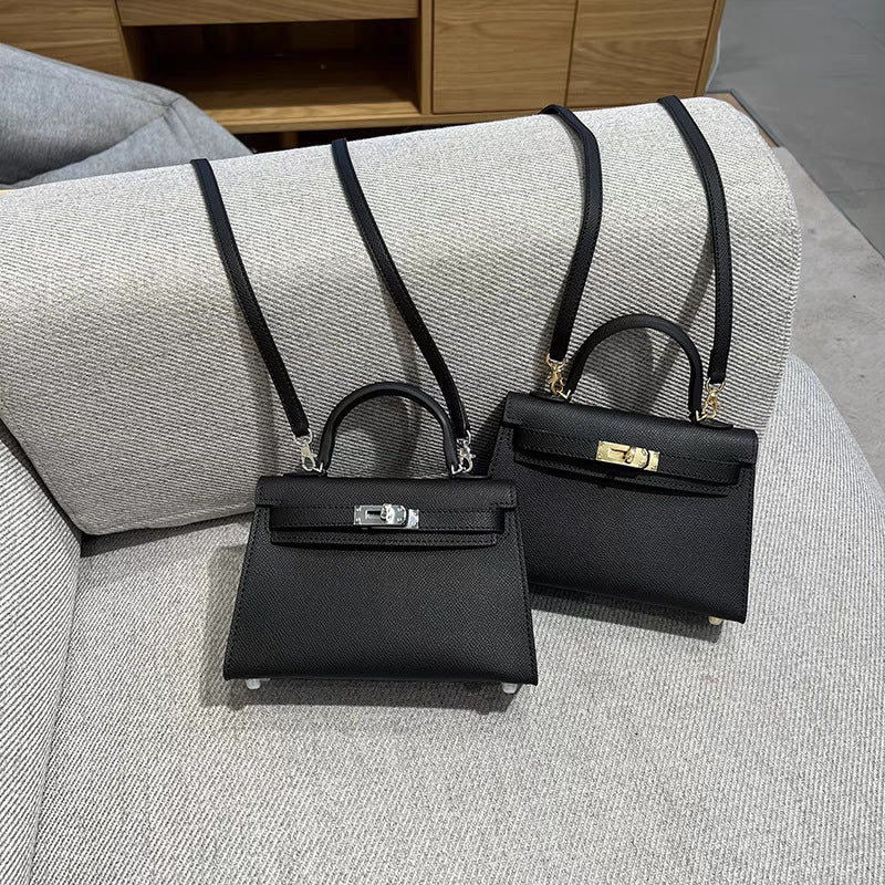 Women's Palm Print Genuine Leather Kelly Mini Bags