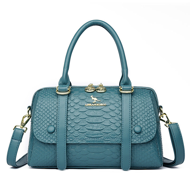Women's Fashion Embossed Crocodile Pattern Big Bags