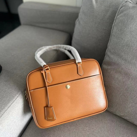 Le Orange Design Cowhide Leather Bowling Shoulder Bags