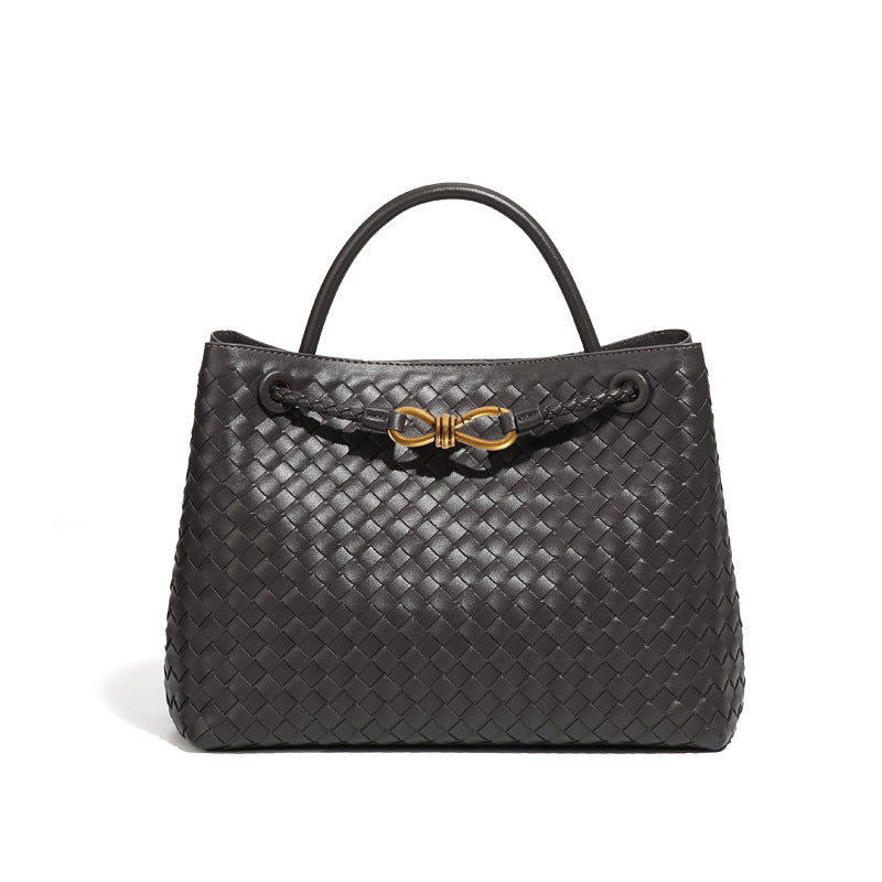 Charming Women's Portable Simple Graceful Hand-woven Tote Bags