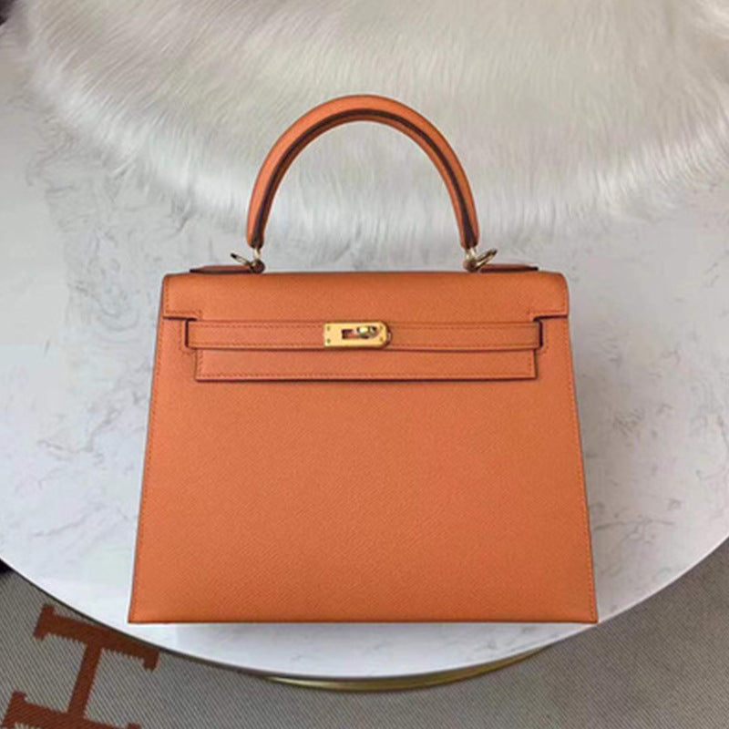 Women's Palm Print Genuine Leather Kelly Mini Bags