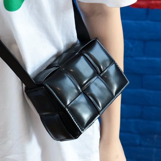 Women's Texture Flip Soft Leather Fashionable Simple Crossbody Bags