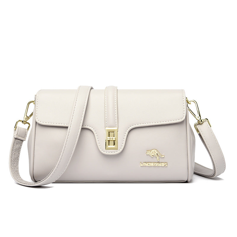 Women's Simple Trendy Korean Style Flip Solid Crossbody Bags