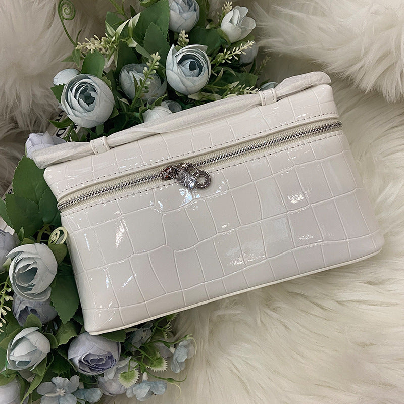 Women's Selected Crocodile Pattern Lunch Box Genuine Bags