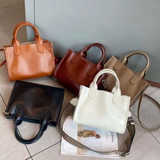 Women's Layer Cowhide Autumn Fashion High Sense Handbags