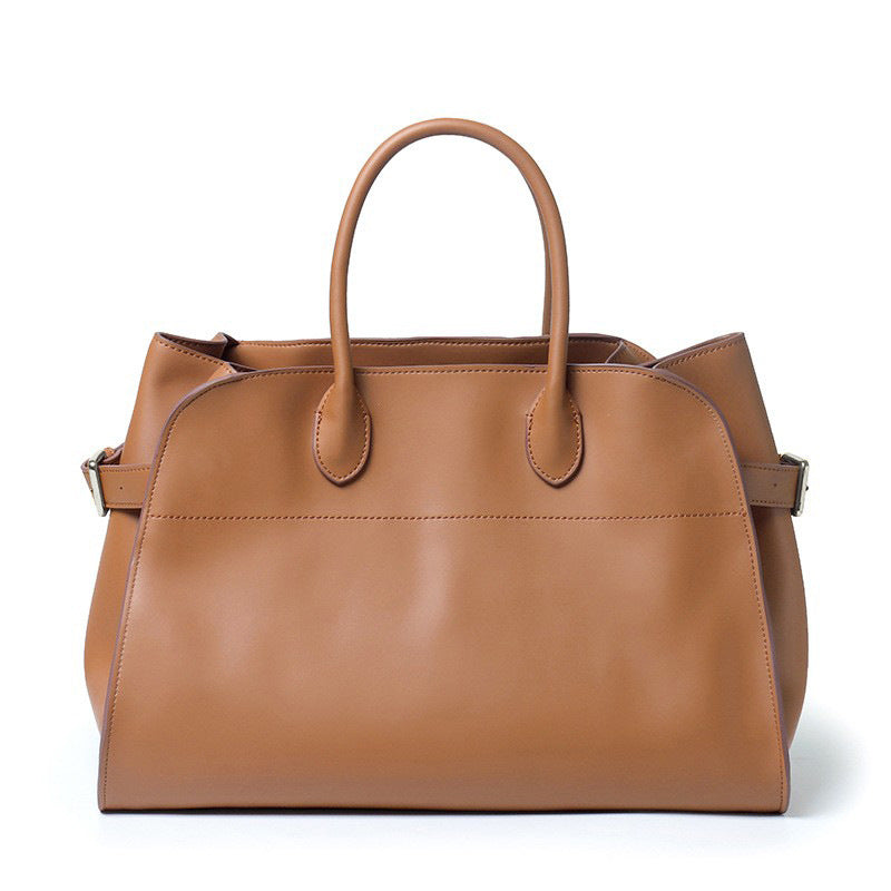 Women's Retro Large Capacity Totes Genuine Leather Handbags