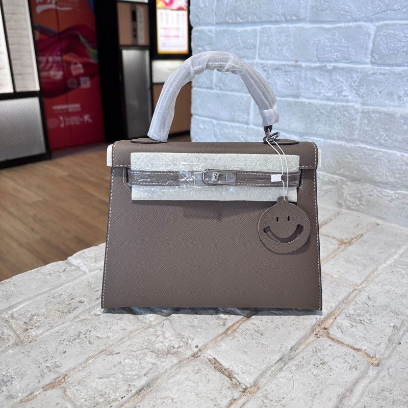 Women's Palm Print Genuine Leather Kelly Mini Bags