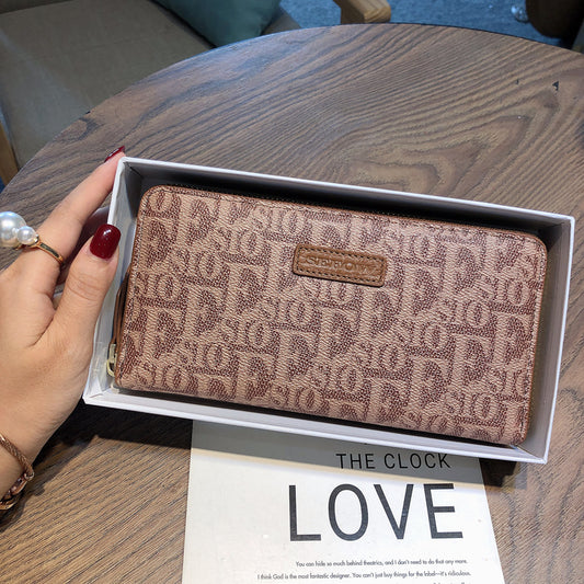 Long Lady's Large Capacity Design Zipper Ladies Wallets