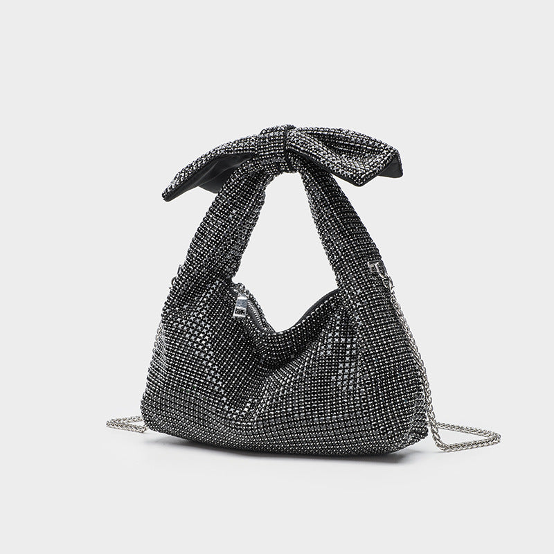 Glamorous Women's Diamond Fashion Bowknot Rhinestone Bags