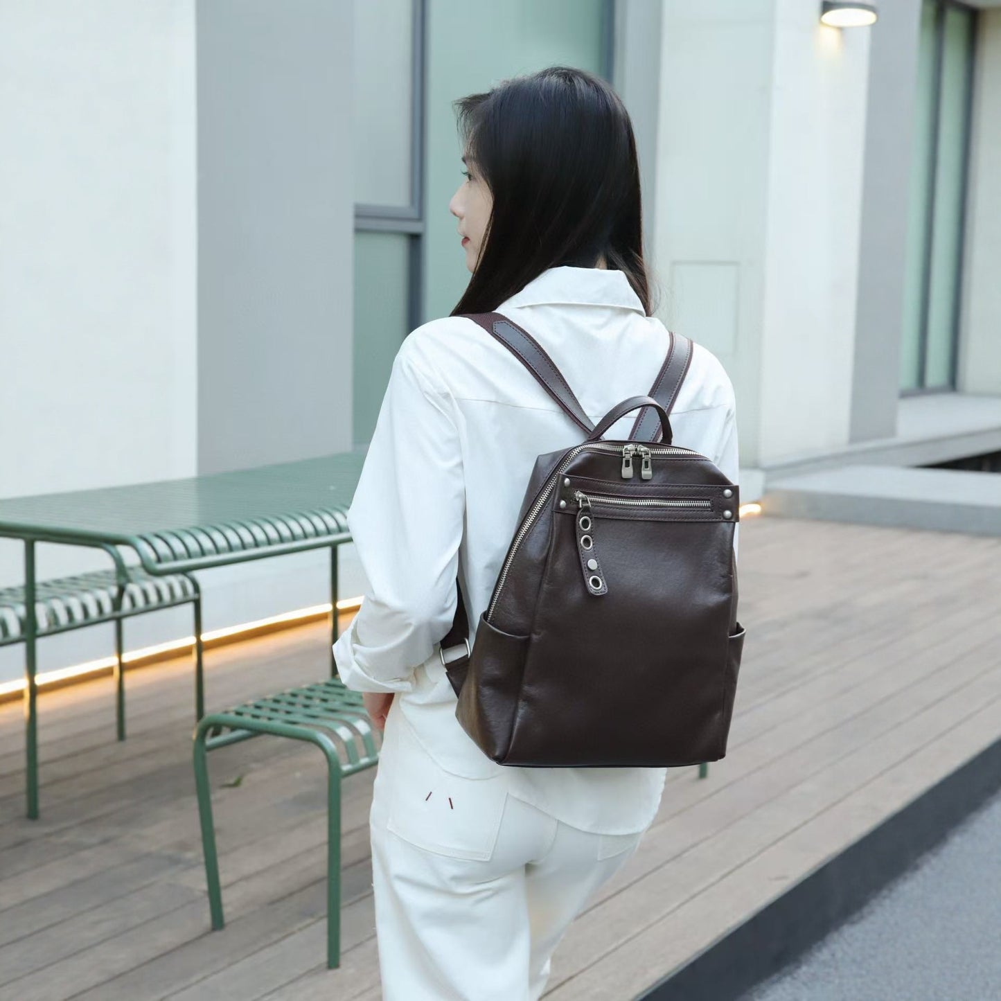 Female Commuter Large Capacity Fashion Simple Backpacks