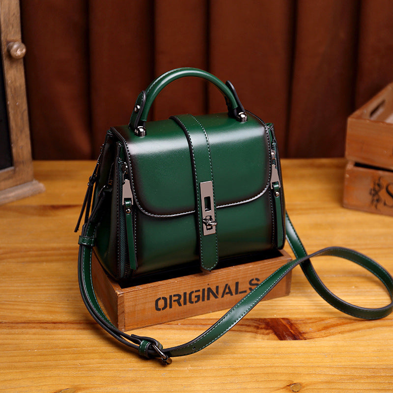 Women's Mature Elegant Retro Fashion Portable Soft Shoulder Bags