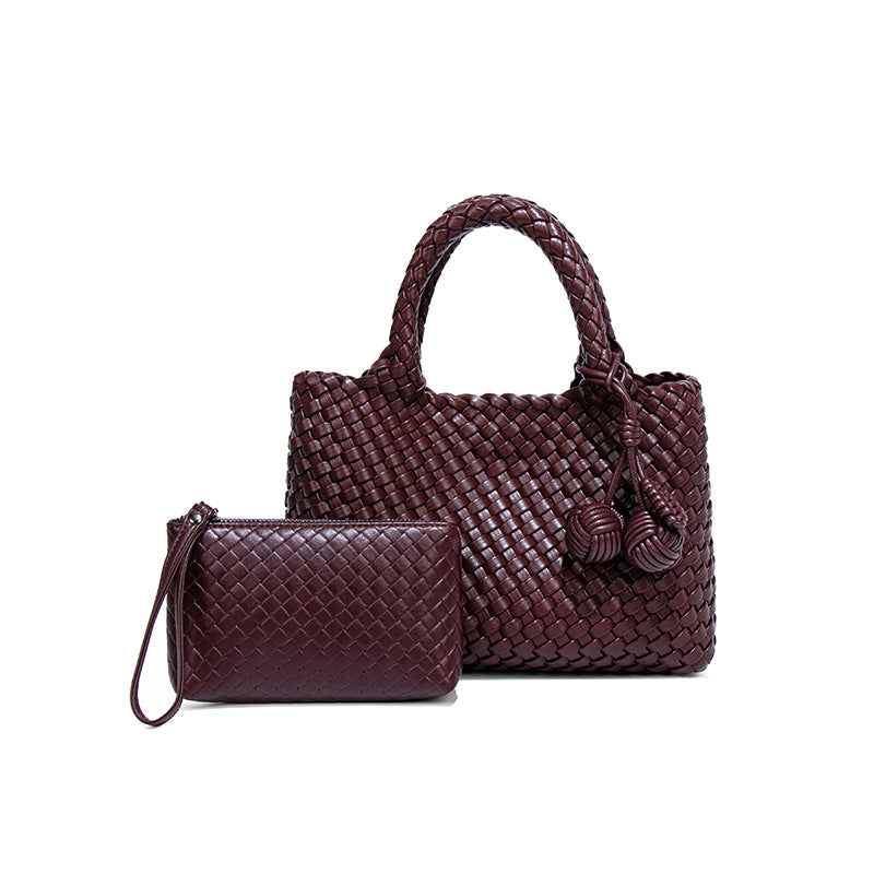 Women's Niche Woven Soft Leather Fashion Hand Handbags