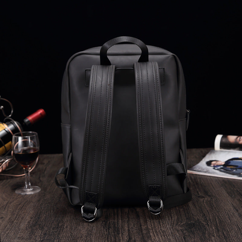 Men's Retro Crazy Horse Leather Computer Large Backpacks
