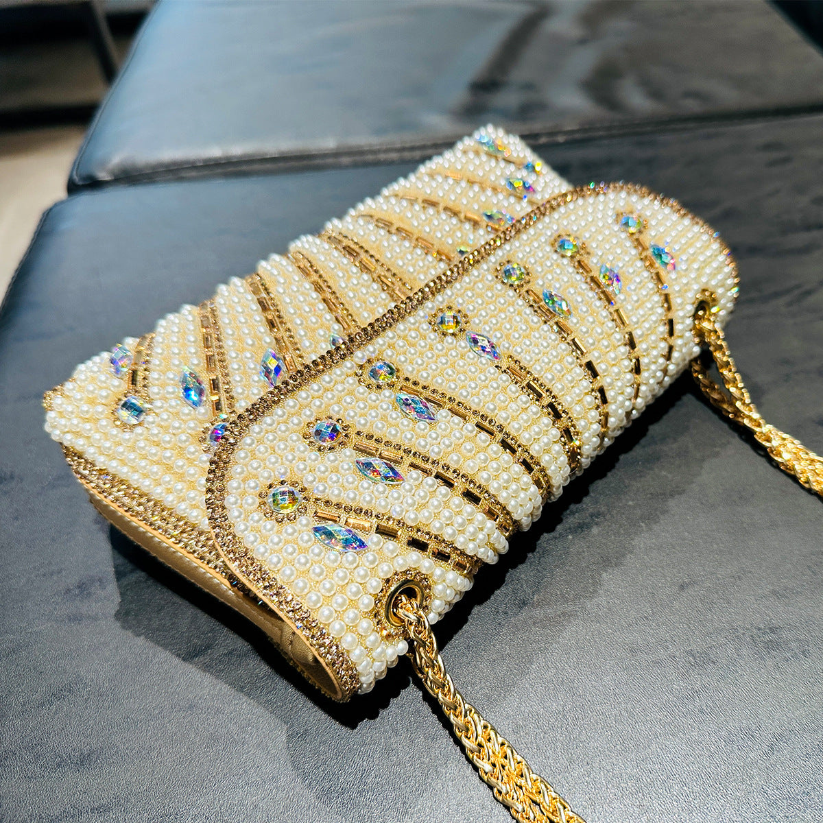 Women's Chain Fashion Designer Rhinestone Party Wedding Shoulder Bags