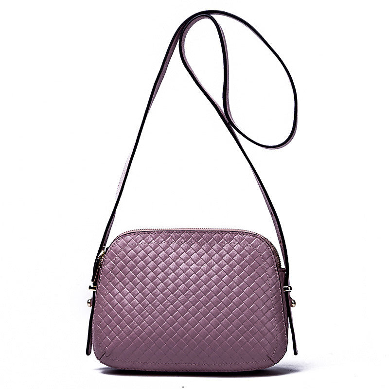 Women's Authentic Leather Weave Fashion Cattlehide Mom Bags