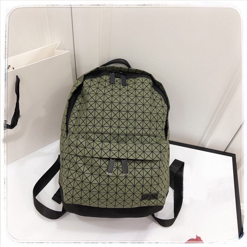 Women's Geometric Rhombus Large Capacity Silicone Checked Bags