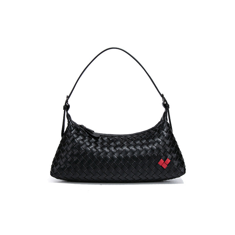 Women's Hand-woven Love Baguette Underarm Portable Dumpling Shoulder Bags