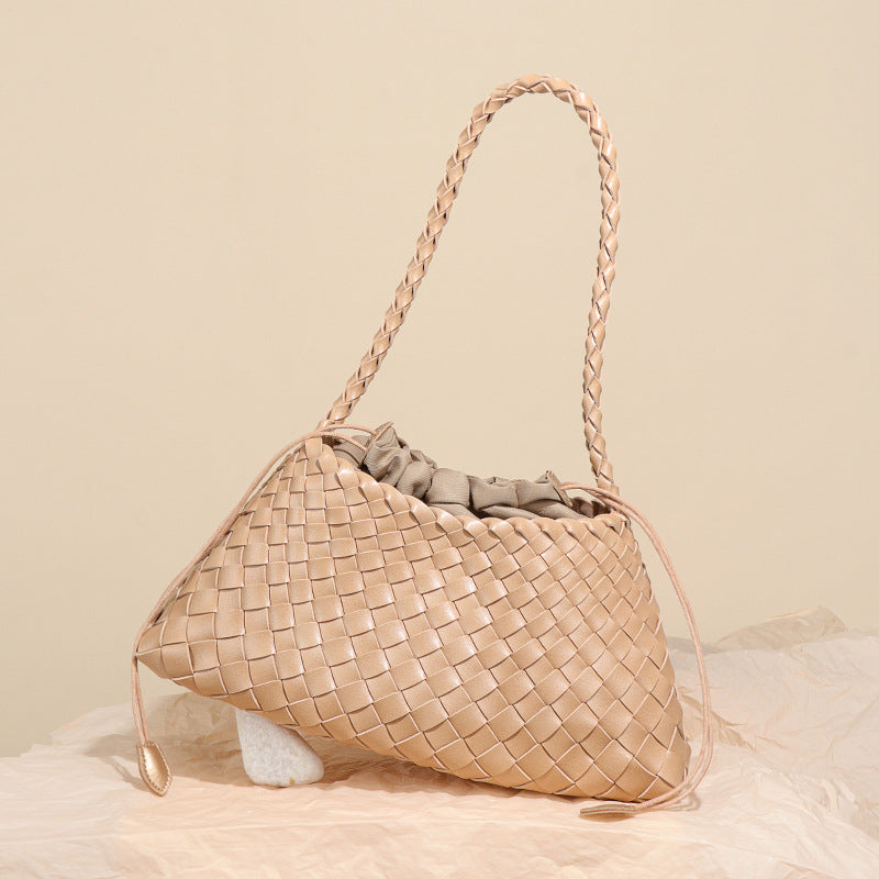 Women's French Fashion Hand-woven Portable Vegetable Basket Shoulder Bags