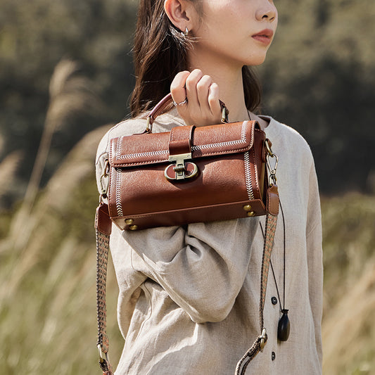 Women's Summer Versatile High-grade Genuine Leather Poor Handbags