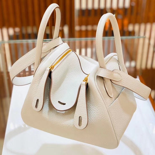 Fashion Trendy Portable Litchi Grain Cowhide Bags