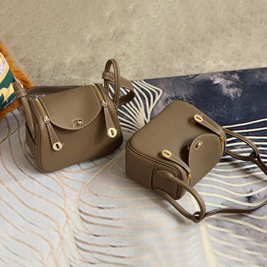 Women's Lindy Mini Doctor Cow Leather Portable Shoulder Bags