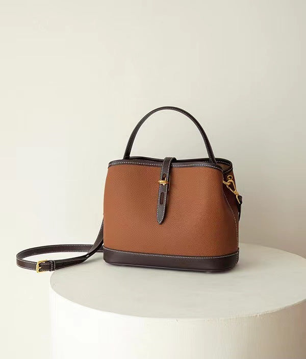 Women's Slouchy Design High-grade Portable Cowhide Shoulder Bags