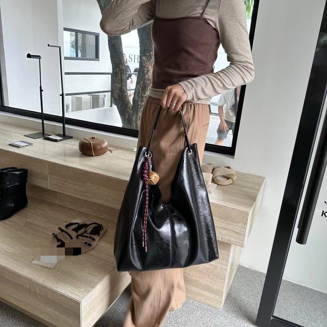 Women's High-grade Soft Leather Underarm Large Capacity Shoulder Bags