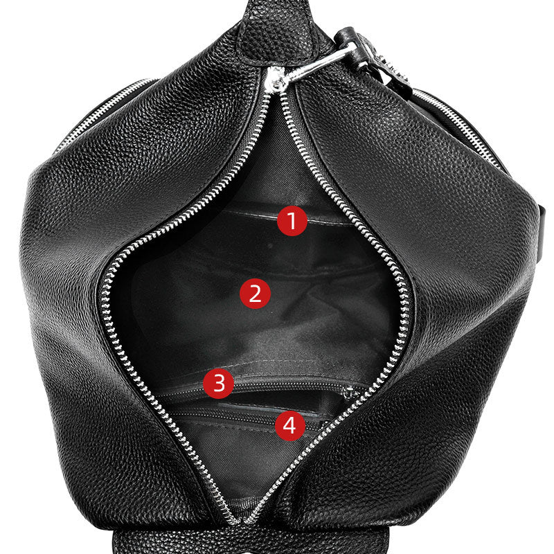 Women's Genuine Leather First Layer Cowhide Large Backpacks