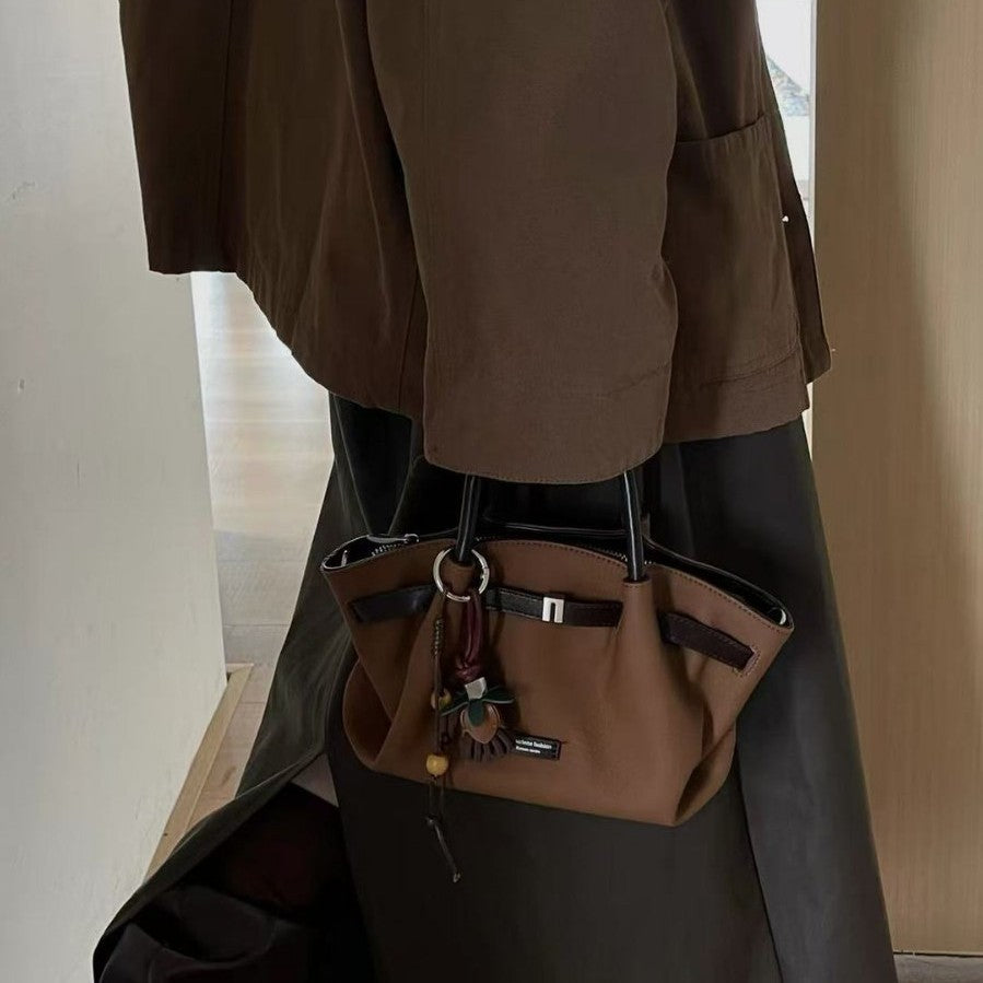 Women's Leather Niche Contrast Color Dumpling Fashion Shoulder Bags