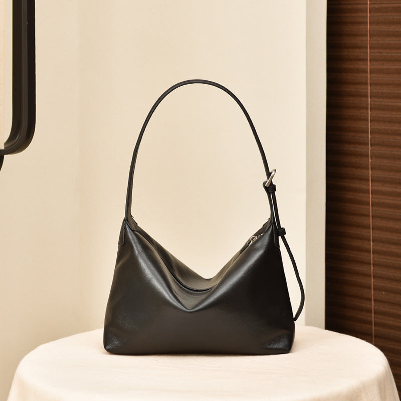 Top Layer Vegetable Tanned Pattern Cattle Leather Retro Classic Shoulder Bags