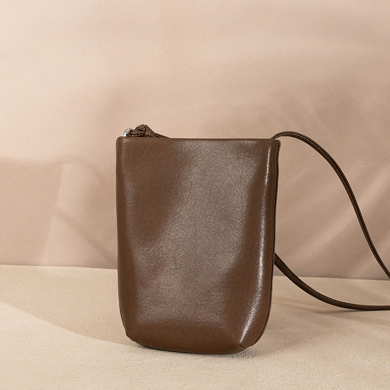 Women's Genuine Leather Retro Fashion Mobile Crossbody Bags