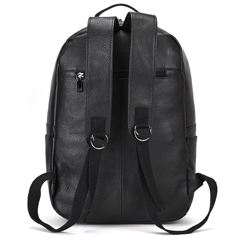Classic Men's Simple Fashion Leather Cowhide Backpacks