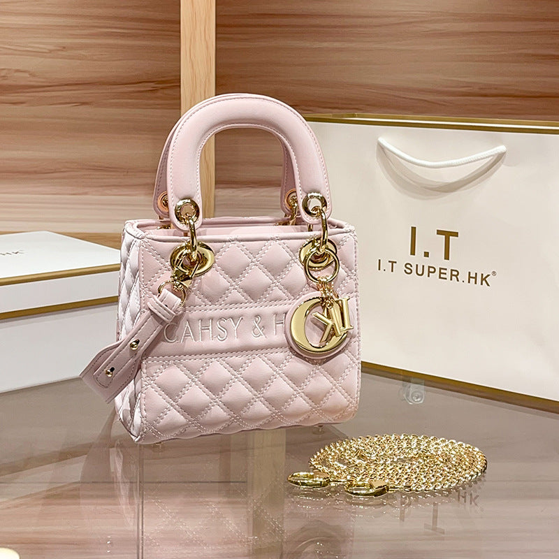 Women's Counter High-grade Genuine Leather Diana Fashion Bags