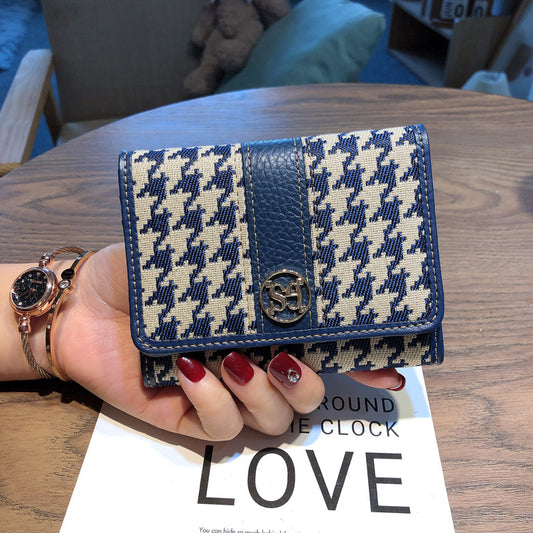Women's Short Genuine Leather Thin Driving License Ladies Wallets